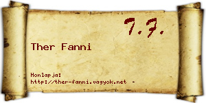 Ther Fanni névjegykártya